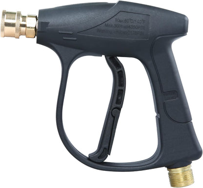 Sooprinse Foam Cannon Kit with Pressure Washer Short Gun, 1 L Snow Foam Lance with 1/4 Inch Quick Connector, Foam Blaster with Pressure Washer Gun,4000 PSI, Black