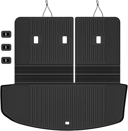 Auxko All Weather Floor Mat & Cargo Mat Fit for 2026 2025 2024 2023 2022 Hyundai Tucson Hybrid(Not PHEV) TPE Liner Tucson Accessory Set All Season Odorless Anti-Slip Floor Liner