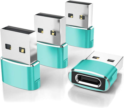 Elebase USB to USB C Adapter for iPhone 17 4Pack,USBC Female to A Male Car Charger Adapter,Type C Converter Apple 17e 16 Pro Max 15 14 Plus,iWatch Watch 11 10 Ultra 3,iPad Air,Samsung Galaxy S26
