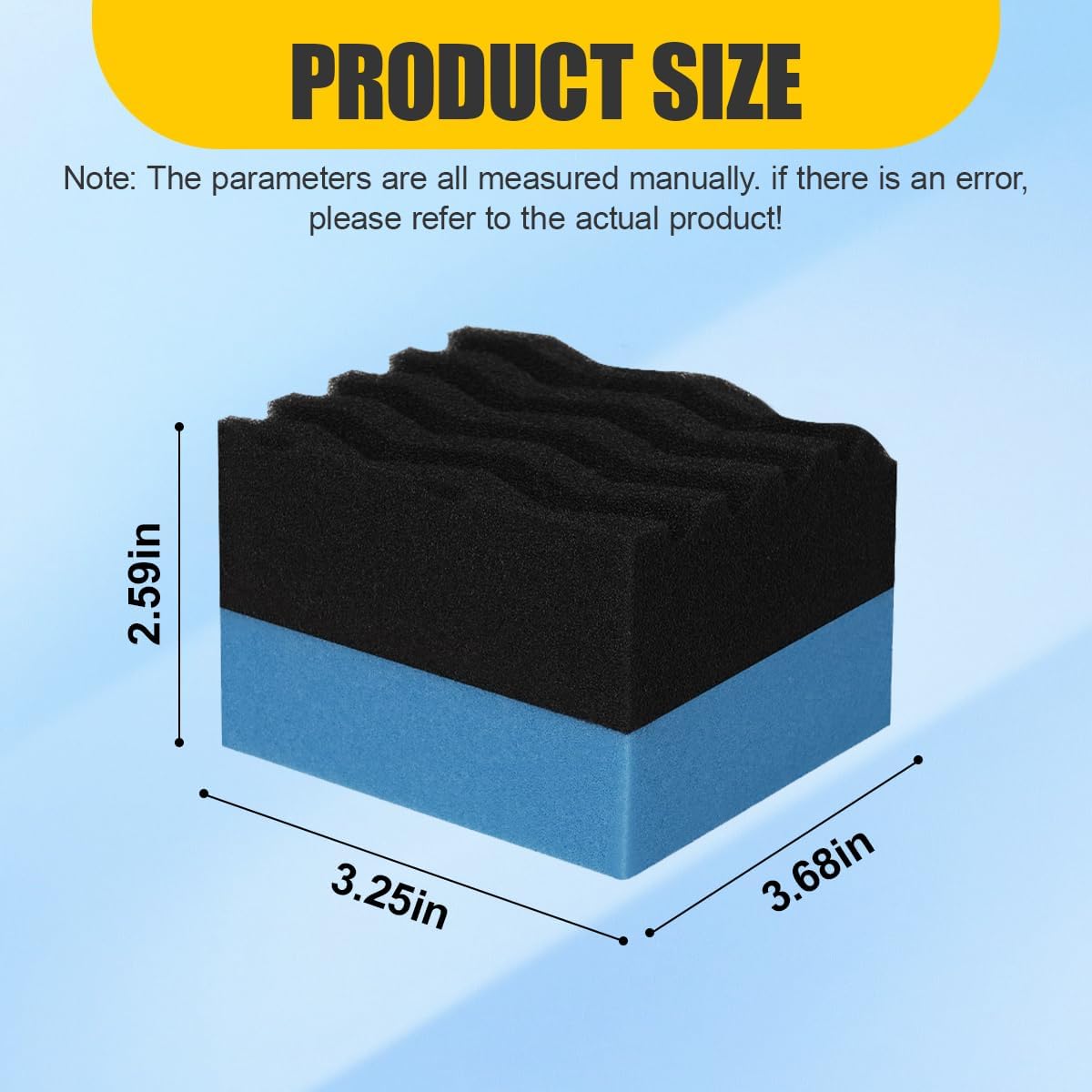 Car Tire Dressing Applicator Pad, Soft Sponge Tire Shine Applicator, Reusable Washable Wax Sponge, Anti-Spill Corrugated Surface Tire Care Cleaning Pad for Auto Detailing(Black&Green)