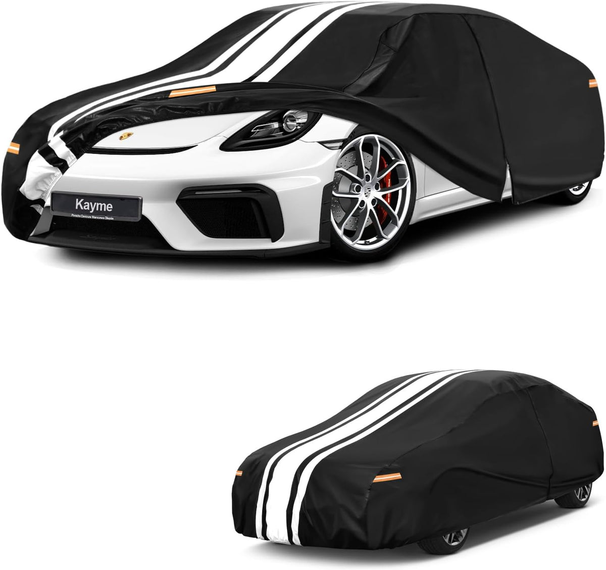 Kayme Heavy Duty Car Cover Custom Fit for BMW 3 Series 320i 325i 328i 330i 335i (1982-2026), Outdoor Full Exterior Cover with Tape and Towel, Rain Snow Sun UV Protection. - Colors B