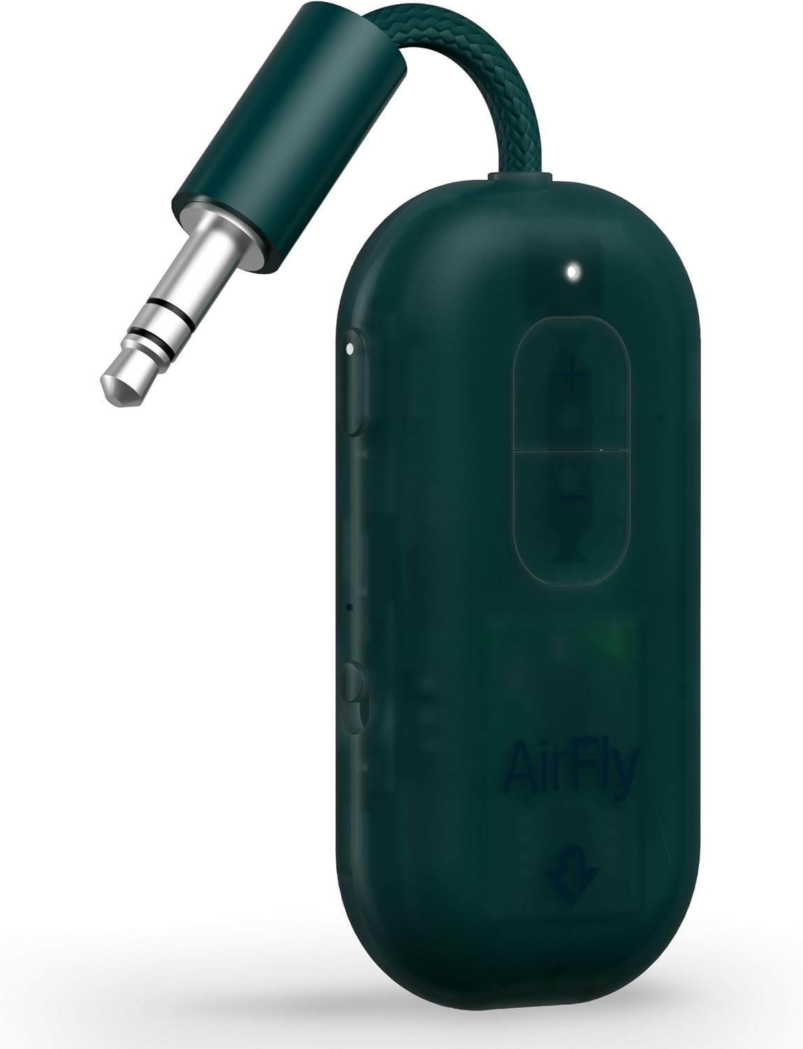 AirFly Pro 2 Deluxe – Bluetooth Adapter for Airplane, Pair 2 AirPods or Wireless Headphones – 3.5mm AUX Bluetooth Transmitter/Receiver for Cars, Boats, Treadmills, TVs – Airplane Travel Essentials