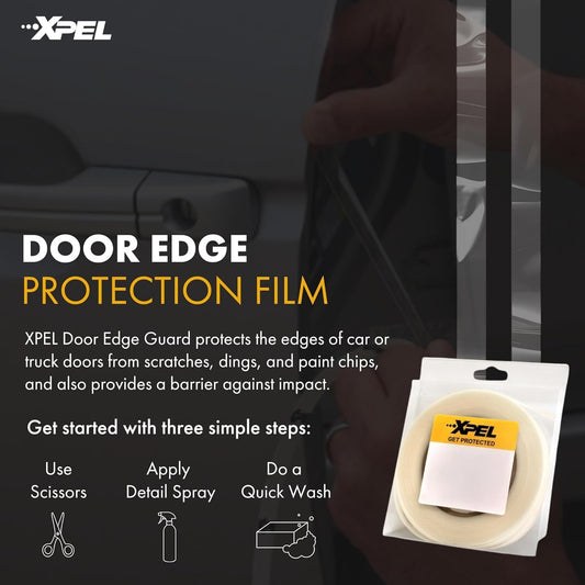 XPEL Door Edge Guard Protection Film Roll, 3/8" x 100' - Car or Truck Doors, Protective Barrier Against Minor Scratches, Paint Chips, Door Edge Impact, and Dings - Prevents Damage and Possible Rust