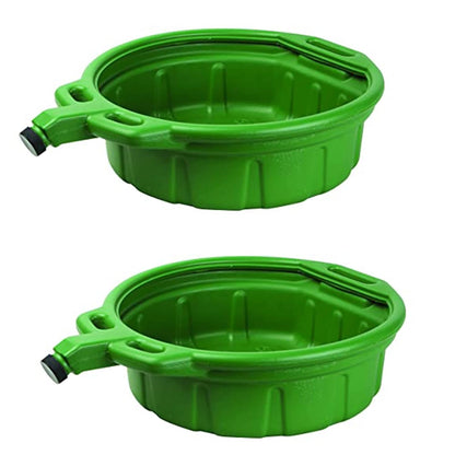 Groz 15 Quart Oil Drain Pan with Wheels & O-Ring Seal - 8" Wide Opening, Catch Basket, Leak-Proof Spout for Trucks, Cars, Fleet Maintenance (41966)