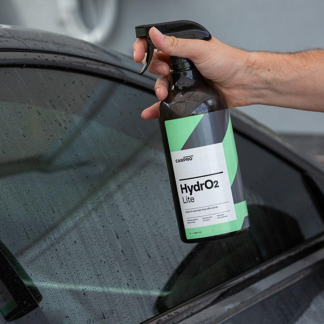 CARPRO HydrO2 Lite Touchless Silica Sealant - Spray-On and Rinse-Off Automotive Paint Sealant - Ready to Use Formula - Liter with Sprayer (34oz)