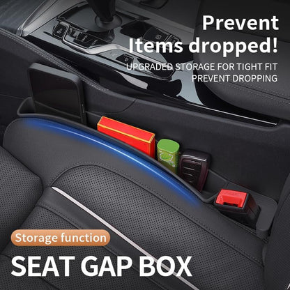 Car Seat Gap Filler, Seat Gap Organizer with Phone Holder, Car Seat Accessories, Car Organizer Fit Car SUV Truck-2PCS Black