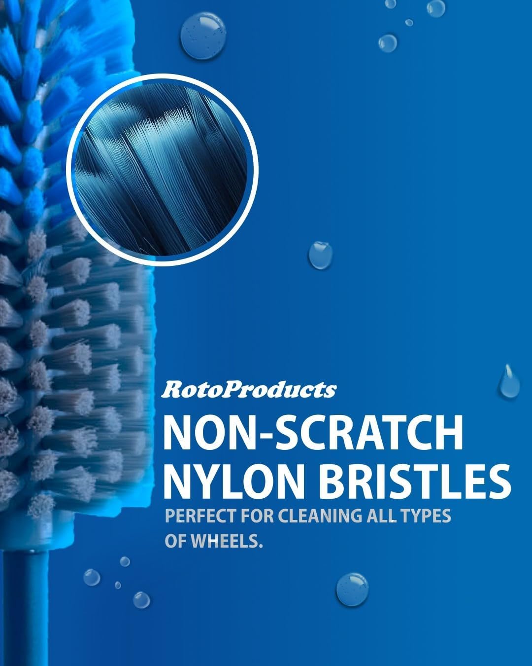 Long Reach Drill Brush Attachment, All Purpose for Car Tires, Wheels, Wheel Wells, Engine Bays, Exhaust Pipes, Running Boards, Hard to Reach Areas, with Heavy Duty Non-Scratch Nylon Bristles
