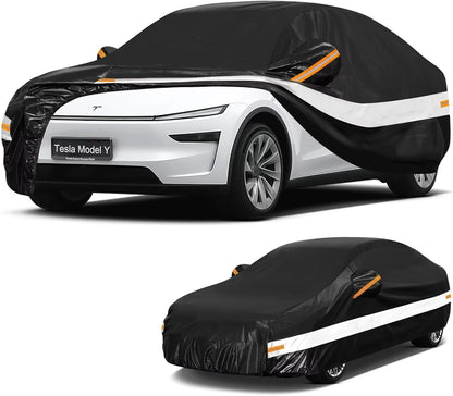 10 Layers Car Cover Custom Fit for Mercedes Benz C Class C250 C300 C43 C63 (1993-2026), Waterproof All Weather for Automobiles, Outdoor Full Cover Sun Dust Rain Protection with Cotton. Black - Colors A