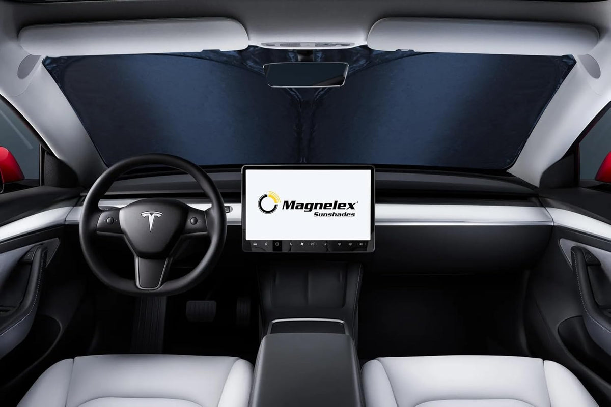 Magnelex Car Windshield Sunshade – Double-Layer Design for 2X Heat Blocking, Blocks UV Rays, Foldable Sun Shade for Cars, Trucks & SUVs, Keeps Interior Cooler, Medium (59 x 31 in)