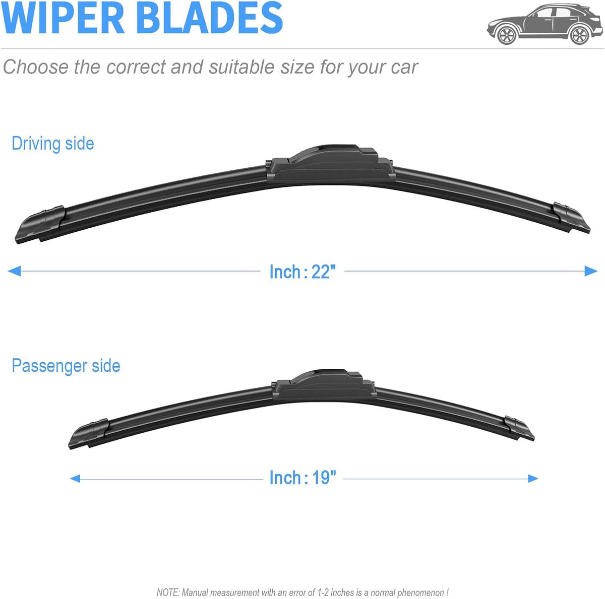 Gavimnal® 28"+17" Silicone Wiper Blades Replacement For Nissan Altima 2007-2015,Maxima 2009-2014,All-Season Front Windshield Wiper Blades(Set of 2)