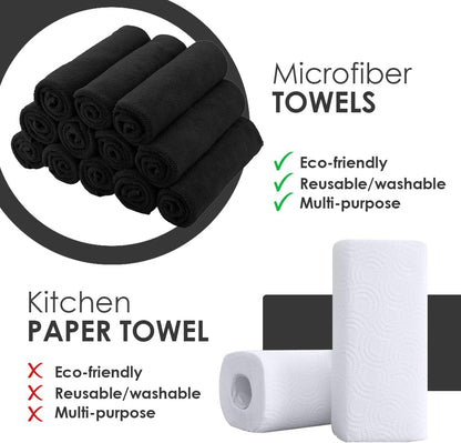 Avalon Towels Microfiber Cleaning Cloths (Value Pack of 36) - Size 16 x 16 Inches, Highly Absorbent Cleaning Rags, Lint Free, Reusable and Washable, Microfiber Towels for Cars