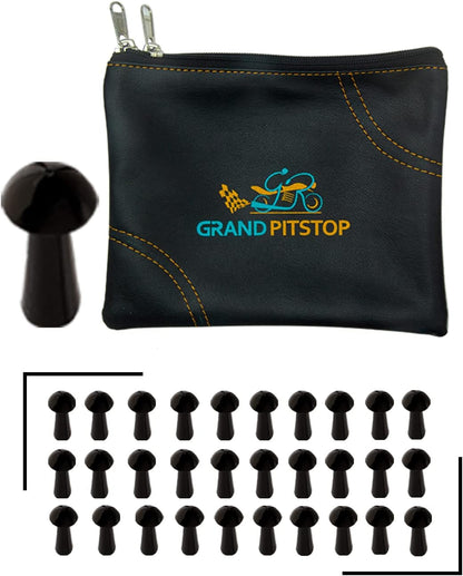 GRAND PITSTOP Tubeless Tire Gun Puncture Repair Kit with Mushroom Plug for Tyre Punctures and Flats on Cars, Motorcycles, ATV, Trucks & Tractors (Gun Puncture Kit 30 Plugs)