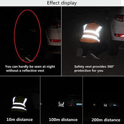 Reflective Safety Vest for Women Men High Visibility Security With Pocket Zipper Front Meet ANSI/ISEA Standard