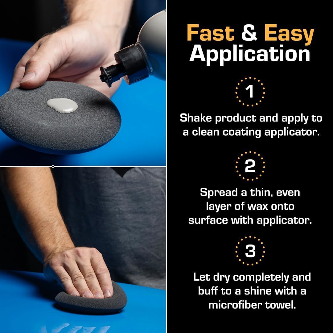 Ethos Ceramic Speed Wax – SiO2 Ceramic Coating Spray for Cars – Hydrophobic Car Wax Spray Top Coat Polish – High Gloss Shine, Ceramic Spray Wax – 12+ Month Protection