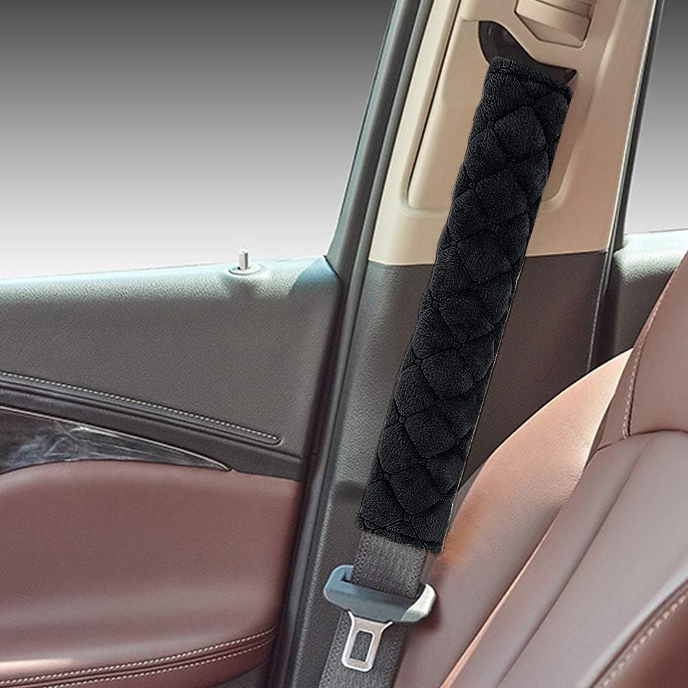 surpassme Car Seat Belt Pads Cover, 2 Pack Seat Belt Shoulder Strap Covers Protector to Release Stress to Your Neck and Shoulder for a Safety Driving (Pink)