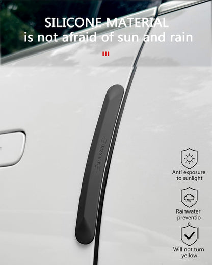 muekzu Silicone Car Door Edge Guard Trim Molding Crash Scratch Protector Scratch Guard for Car,Sedans,Truck,SUV 4PCS (Black)