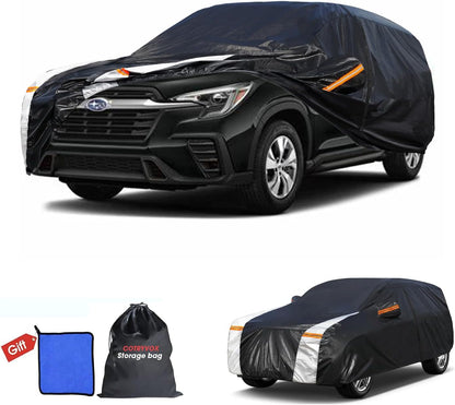 Large SUV Car Cover for Chevy Suburban 100% Waterproof All Weather, Heavy Duty Outdoor Full Exterior Covers Rain Sun Wind UV Protection. - Colors C