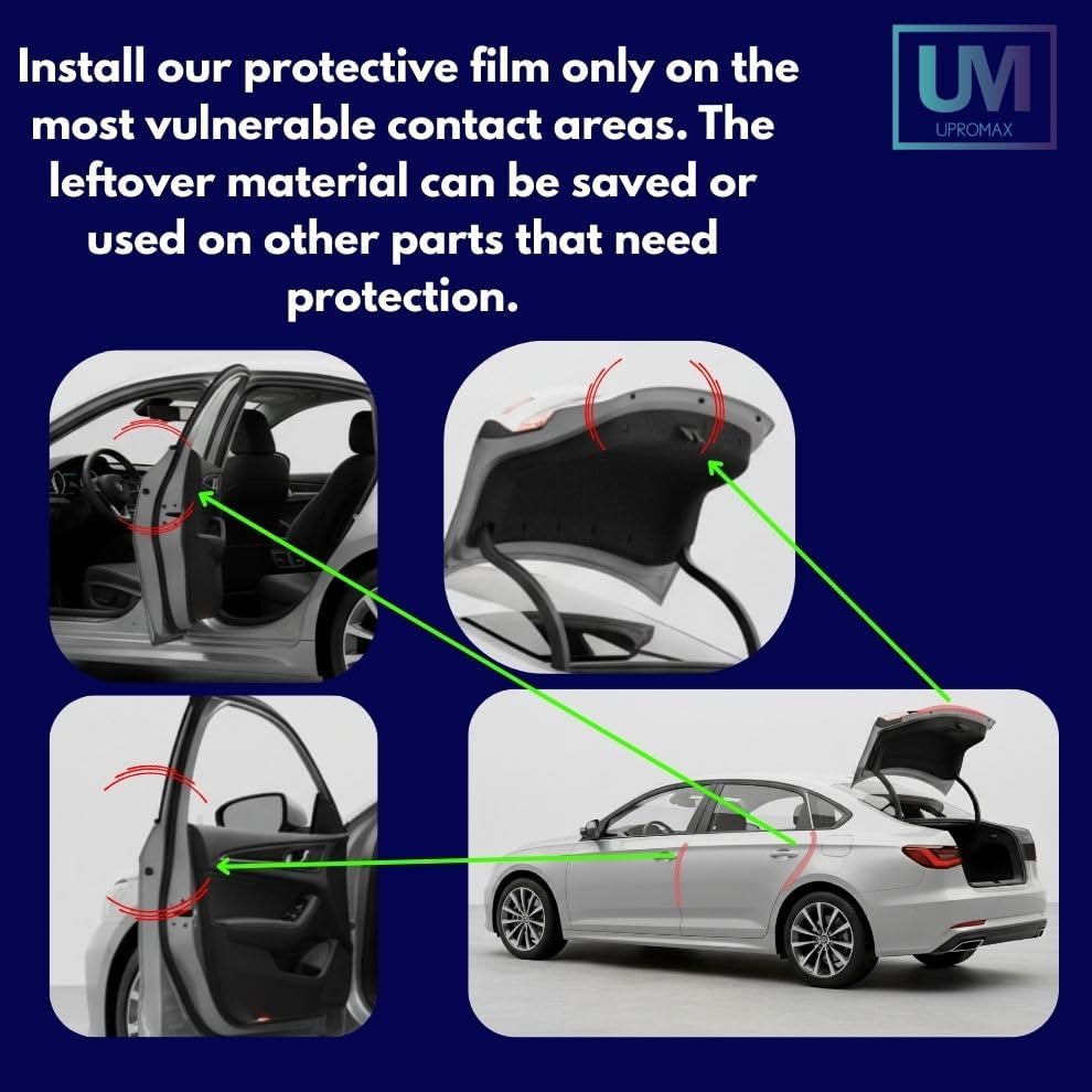 4 Door Edge Upromax Paint Protection Film PPF 8mil Precut Strips, Universal Fit Clear Tape Door Seal, Car Accessories Car Cover, Scotch Guard, Clear Tape, Door Protector, SUV