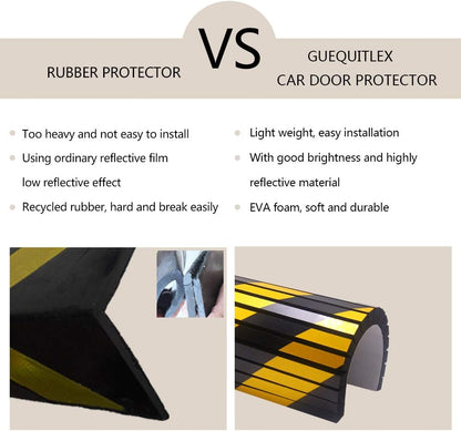 Garage Wall Protector Foam Wall Column Guard for Parking Garages - Reflective Edge Protector - 4 Pack Pole Guard - Wall Edge and Bumpers Guards