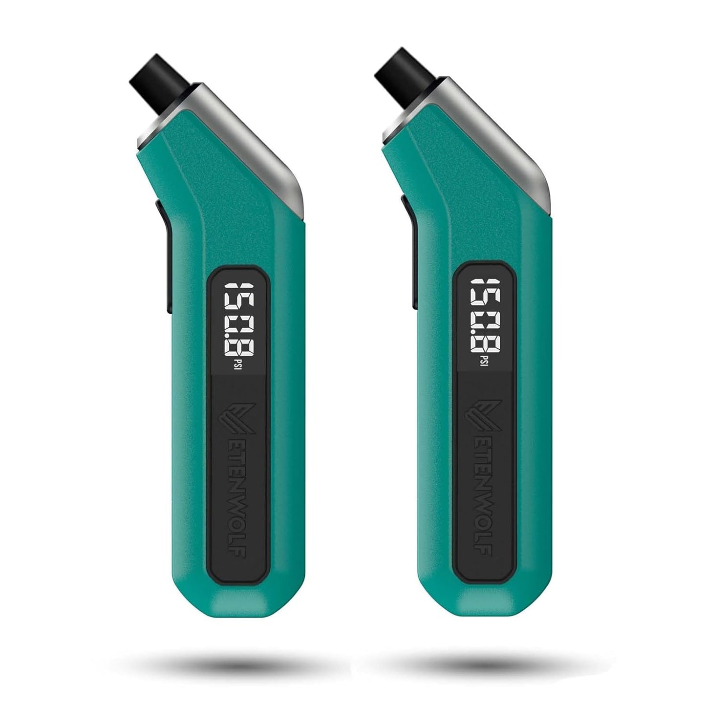 ETENWOLF Digital Tire Pressure Gauge 2 Pack, Industrial Tire Gauge 3-200 PSI, Calibrated to ANSI B40.7 Grade 2A(Plus-Minus 0.5%), Air Pressure Gauge with Replaceable AAA Batteries (Vivid Orange)