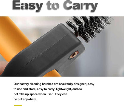4 in 1 Car Battery Cleaning Brush,Anti-Corrosion Battery Terminals,Copper Pipes Cleaner Brush Tool,Universal for Automotive and Marine for Plumbing Installation Soldering Brazing