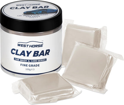 Clay Bar 3 Pack 300g(3x100g) Car Detailing Magic Clay Bars, Auto Clean Wash Bars, Deeply Cleanse The Paint Surface (Medium)
