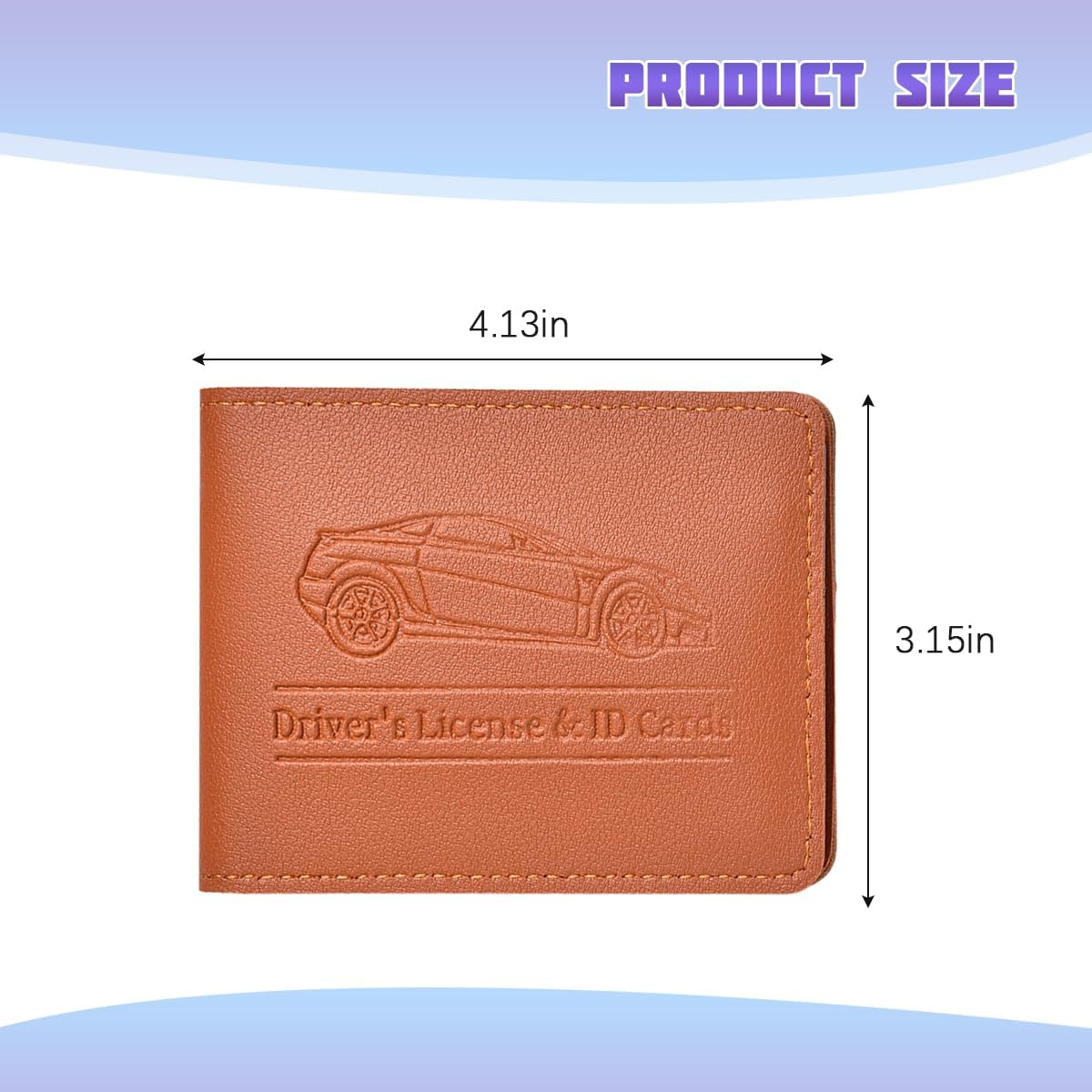 Car Registration Insurance Holder, Vehicle Document Glove Box Organizer, Small Automotive Interior Comparment Driver License Case Accessories for Men Women, Universal Fit (Red)