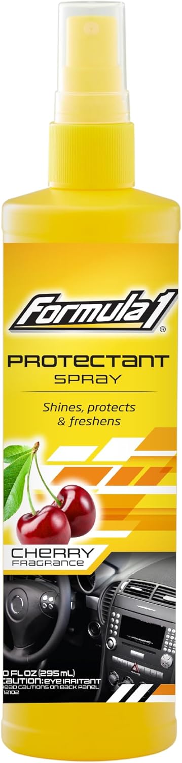 Formula 1 Interior Detailing Protectant Spray, Car Interior Cleaner with Lasting Strawberry Fragrance and UV Protection, Safe for Vinyl, Rubber, Plastic, & Dashboard - 10oz