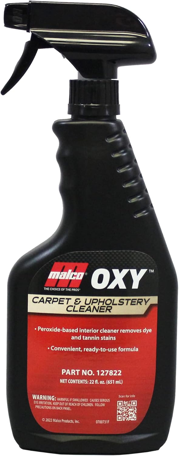 Malco OXY Carpet & Upholstery Cleaner - Stain Remover Spray for Car Interior Fabric/Cleans the Toughest Vehicle Stains/Deep Cleaning Liquid Formula / 1 Gallon (127801)