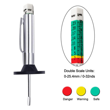 GODESON 88702 Smart Color Coded Tire Tread Depth Gauge