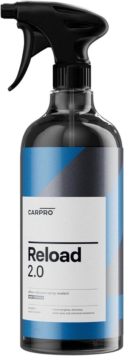 CARPRO Reload 2.0 Spray Sealant, Silica + Siloxane Ceramic Spray for Ceramic Coating, Super Hydrophobic, Self-Cleaning: Improved Gloss, Slickness, Water Spot & Chemical Resistance - 500mL (17oz)