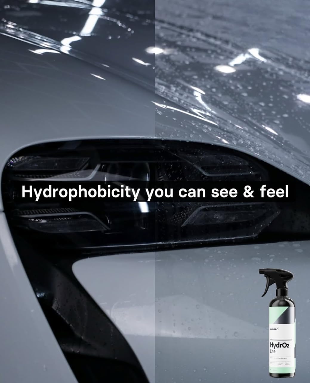 CARPRO HydrO2 Lite Touchless Silica Sealant - Spray-On and Rinse-Off Automotive Paint Sealant - Ready to Use Formula - Liter with Sprayer (34oz)