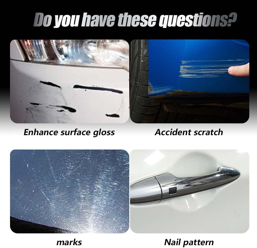 2026 New Upgrade Car Scratch Removal Wax, Scratch Remover for Vehicles with Wipe and Sponge, Car Polishing Wax Scratchs Remover, Cars Paint Scratchs Repair Kit for Deep Scratches (1 Set)