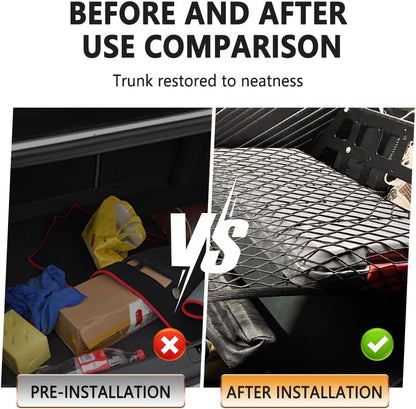 Cargo Net for SUV,Upgraded Highly Elastic Truck Cargo Net with Trunk Net Hooks - Stretch to 62.99"X47.24",Premium Truck Bed Netting for Cargo for Car Organizer and Storage (31.1x22.8)