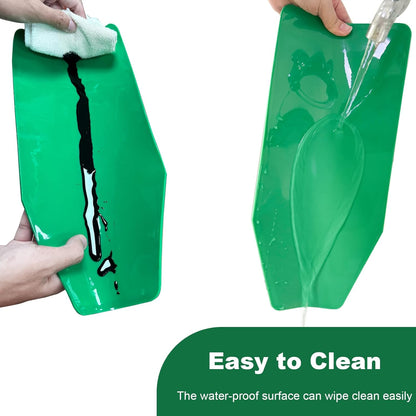 Reused Flexible Foldable Oil Funnel, Multi-Purpose Form a Funnels for Automotive Use, Easy to Clean Small Wide Mouth Funnel for Oil Drain, Available in Green