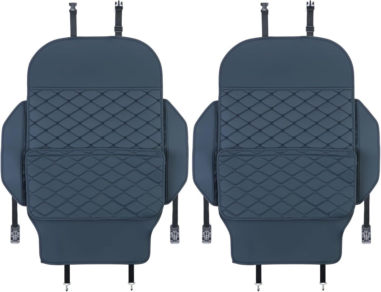 TAIKOO Seat Back Protector + Large Capacity Pocket Storage Organizer,Preventing the Impact of Children Stepping on the Seat Backrest (Black)