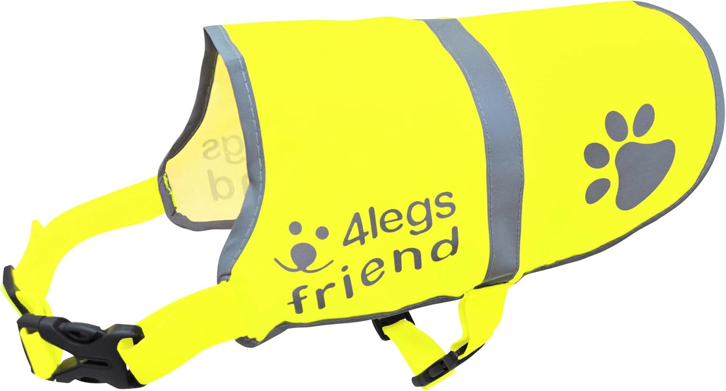Safety Reflective Orange Vest - Side Release Buckles, High Visibility to Keep Your Dog Safe from Cars & Hunting Accidents
