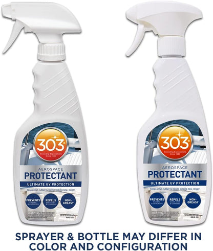 303 Products Marine Aerospace Protectant Spray, UV Protection for Boat Vinyl & Surfaces – Repels Dust, Dirt & Staining, Matte Finish, Restores Like-New Appearance, 32 oz
