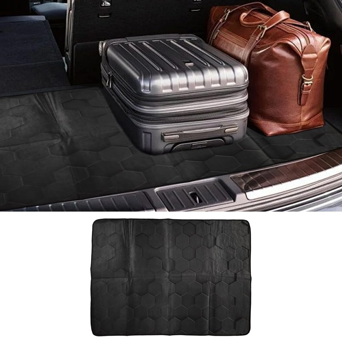 Car Trunk Cargo Liner, 38"×29" Scratch-Resistant Car Floor Mat, Washable Auto Trunk Protective Mat, Fashionable Vehicle Interior Decoration Accessories for SUVs, Trucks (Style1)