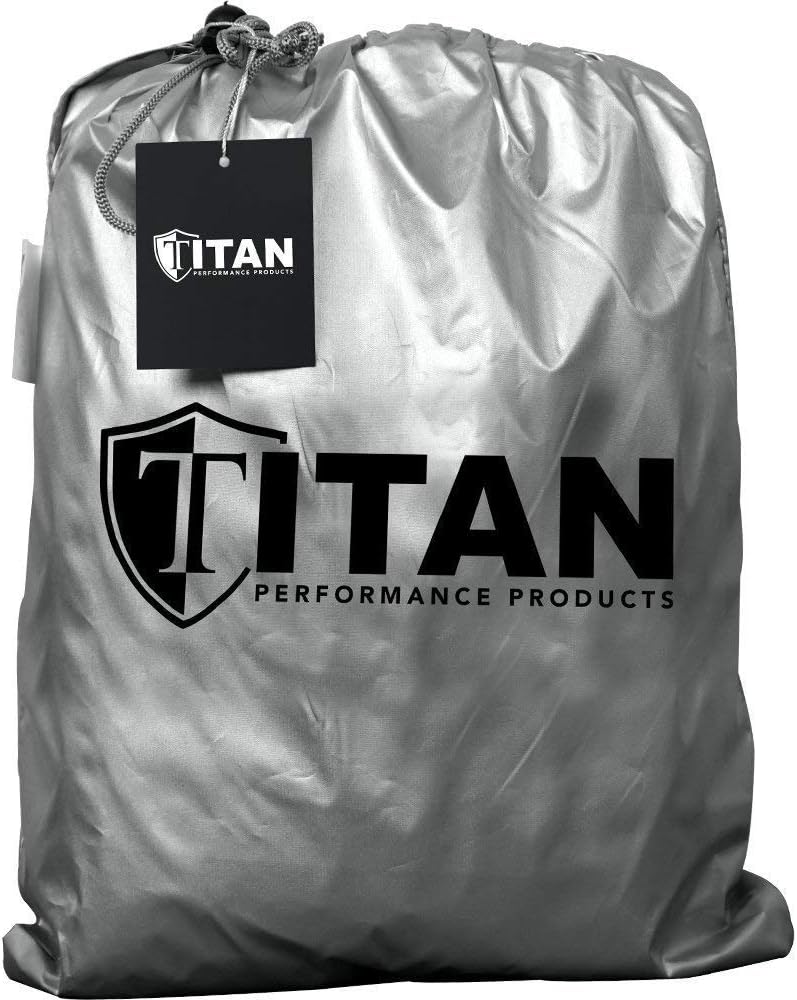 Titan Lightweight Poly 210T Car Cover for Compact SUV 170-187". Waterproof, UV Protection, Scratch Resistant, Driver-Side Zippered Opening. Fits Rav4, Rogue, CR-V and More.