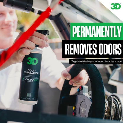 3D Odor Eliminator 1 Gallon – Professional Car Interior & Home Deodorizer Spray – Neutralizes Smoke, Pet & Food Smells at the Source – Fresh Clean Scent, Eco-Friendly & Biodegradable – Made in USA