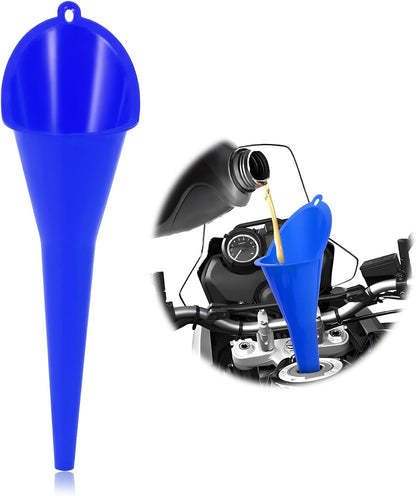 Oil Funnel, Multi-Purpose Plastic Long Neck Oil Funnel, Automotive Use Funnels for Filling Oils Lubricants Water Diesel, Kitchen Funnels for Filling Bottles Jars (Black)