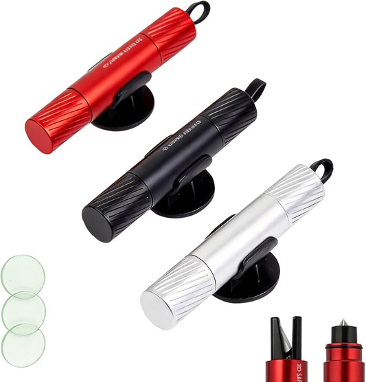 3Pcs Safe Hammer 2 in 1 car Window Breaker Tool, Upgraded Window Breaker Seatbelt Cutter for Men Women, Essential Car Emergency Kits for Vehicles