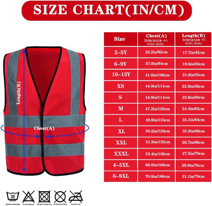 AYKRM 12 colour High visibility viz vest hi vis viz reflective work construction safety vest (XS-8XL) - Colors B