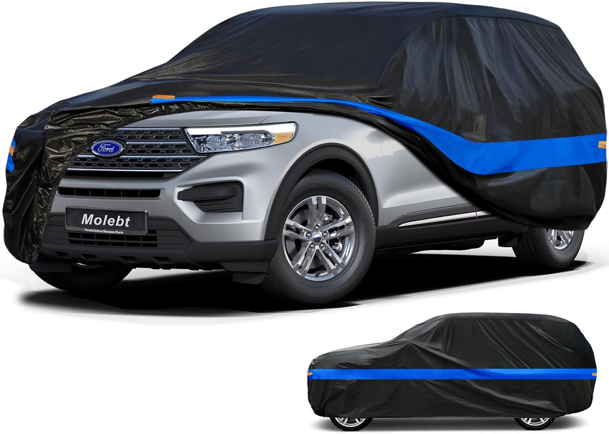 Car Cover Waterproof All Weather for Automobiles, Universal Fit Sedan Coupe Chevrolet Corvette/Camaro, Ford Mustang/Fusion, Honda Accord/Civic, KIA Optima, Hyundai Sonata, Nissan Maxima etc.