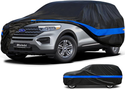 Car Cover Waterproof All Weather for Automobiles, Universal Fit Sedan Coupe Chevrolet Corvette/Camaro, Ford Mustang/Fusion, Honda Accord/Civic, KIA Optima, Hyundai Sonata, Nissan Maxima etc.