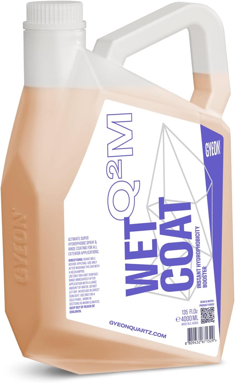 GYEON Wet Coat 500ml - Hydrophobic Ceramic Spray Coating for Cars - High Gloss Solutions for Your Car Paint Wheels and Glass - Spray On Rinse Off Easy DIY Use Formula
