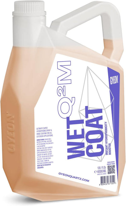 GYEON Wet Coat 500ml - Hydrophobic Ceramic Spray Coating for Cars - High Gloss Solutions for Your Car Paint Wheels and Glass - Spray On Rinse Off Easy DIY Use Formula