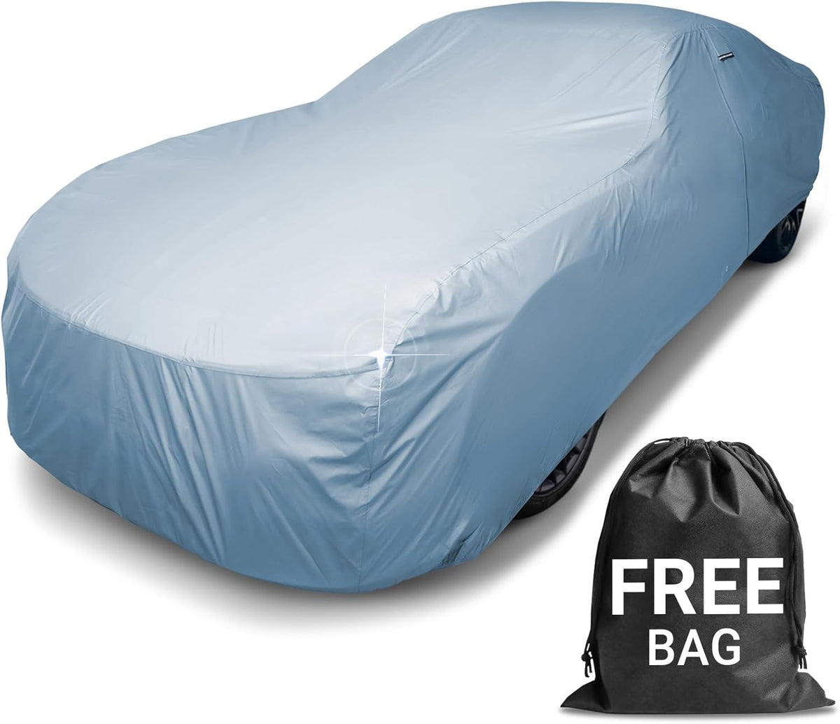 iCarCover 15-Layer Car Cover Waterproof All Weather | Premium Quality Car Covers for Automobiles, UV Protection, El Camino, Impala, Bel Air, Monte Carlo, Galaxie, Charger, Size C21 (See Size Chart) - Colors B