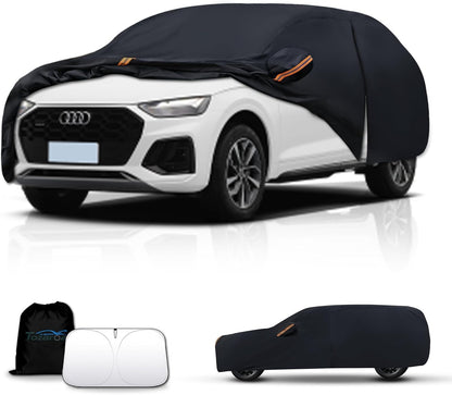 Car Cover Waterproof All-Weather,Outdoor Full Exterior Automobiles Sedan/Coupe (Length 186-193 inch) with Windshield Sun Shade Universal Fit Toyota Camry, Tesla Model 3, Accord etc